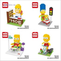 wisehawk Mini Blocks The Simpsons 2412-2415